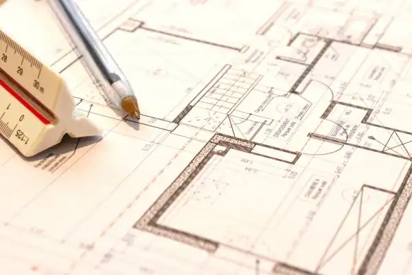 Image of architect Staveley drawings